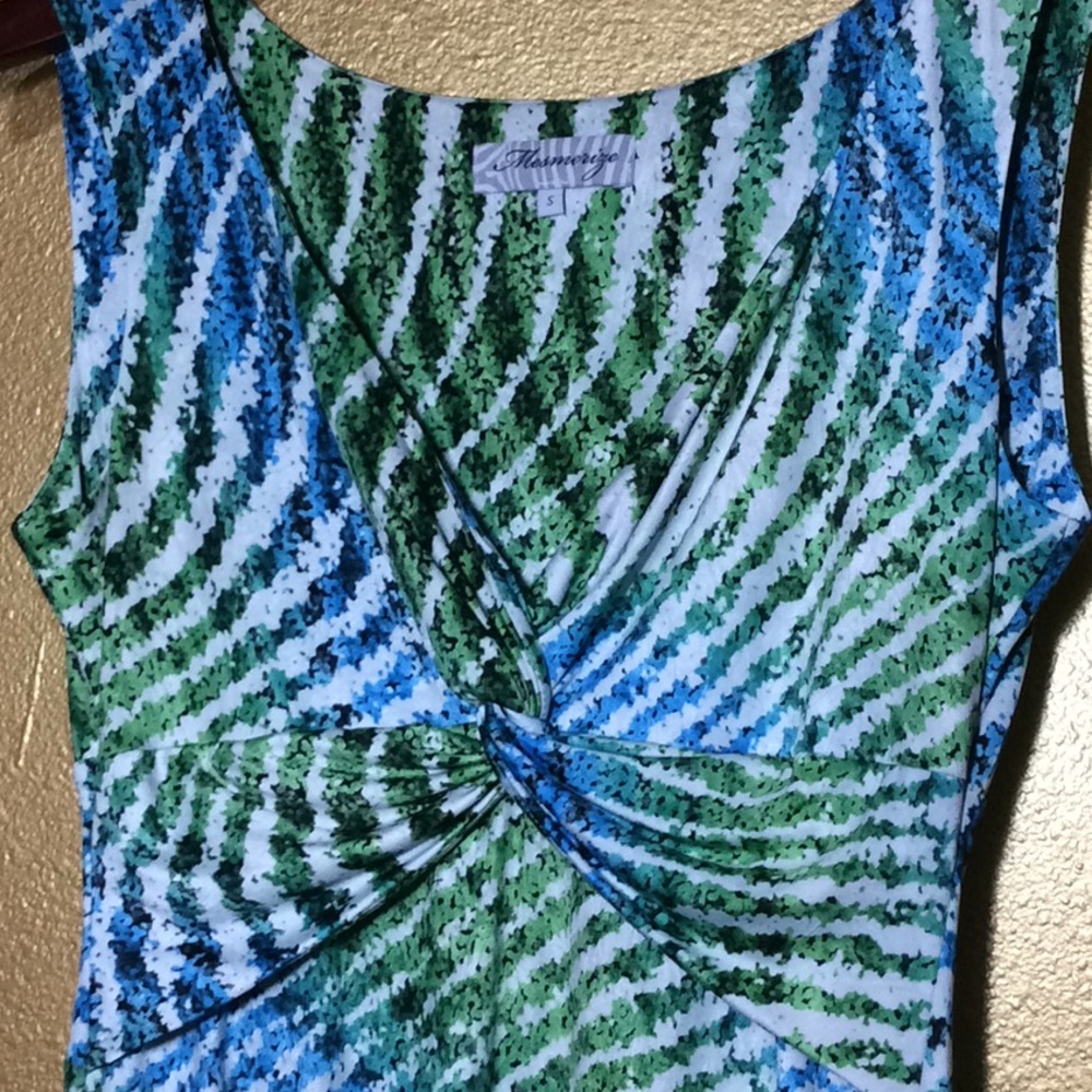 LADIES BLUE & GREEN ..MESMERIZE DRESS